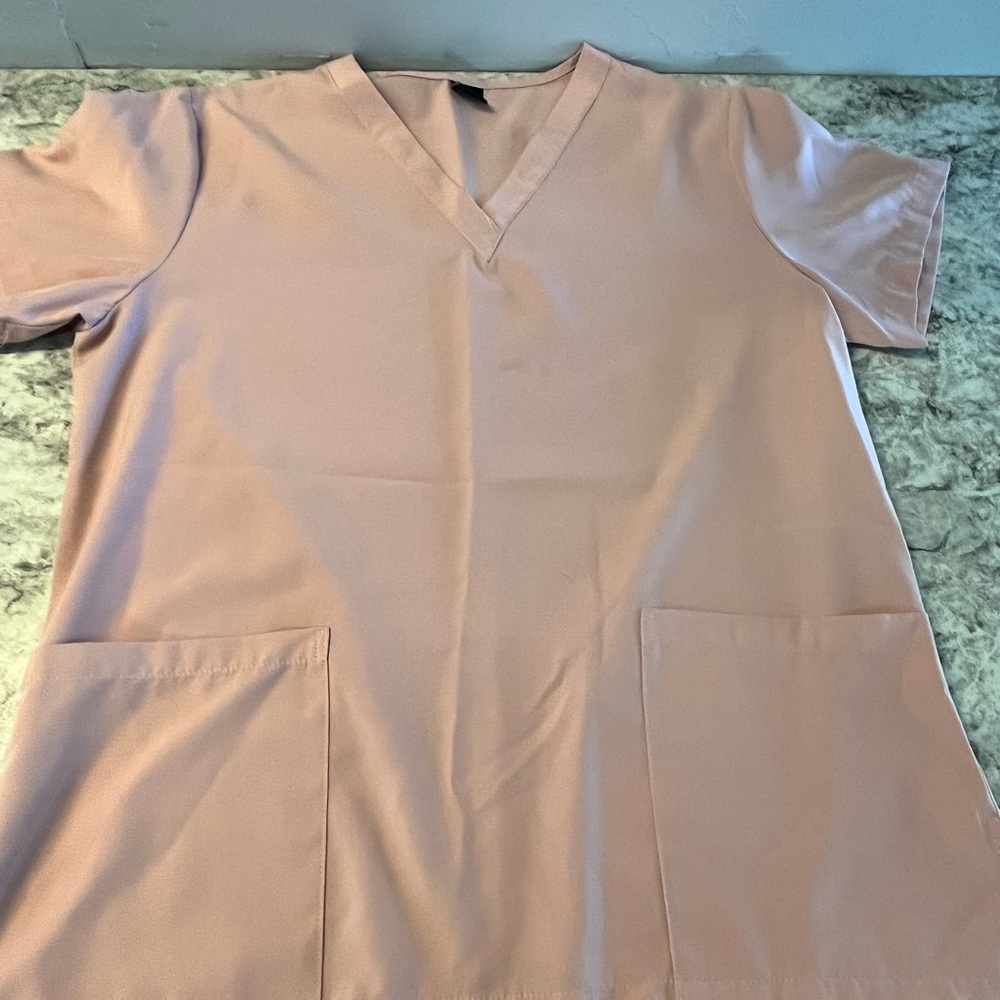 Women’s light pink Top and bottom scrub set - Picture 10 of 12
